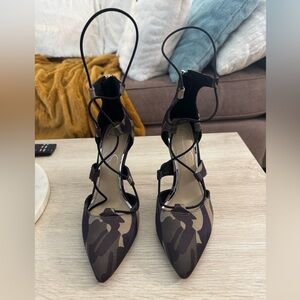 Jessica Simpson Camouflage Lace-Up Heels